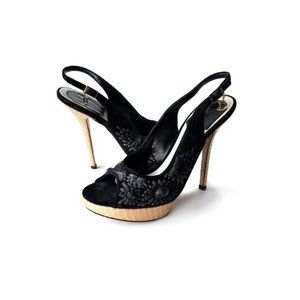 Dior Black and Tan Heels